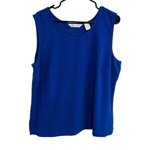 Drapers & Damons Royal Blue Sleeveless Tank Top Womens Sz 1X
